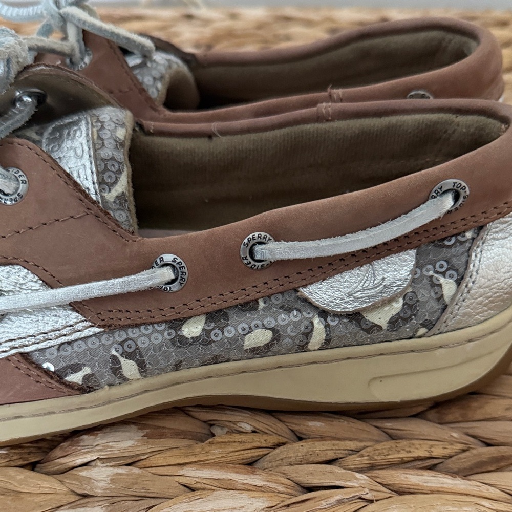 Sperry Topsider Brown Leather Boat Shoes GUC